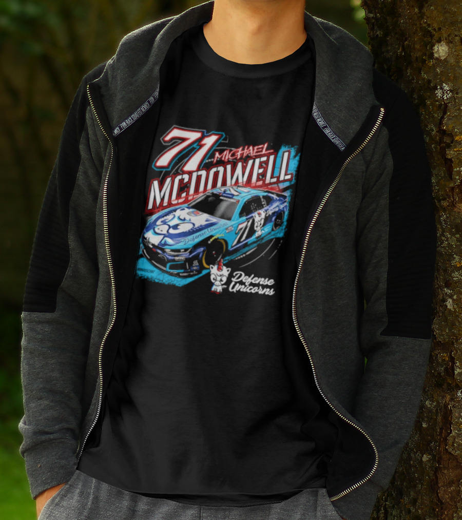 Michael McDowell 71 NASCAR Defense Unicorns Phoenix Performance T-Shirt