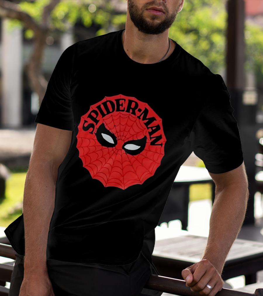 Spider Man Mask Marvel Comics Web T-Shirt