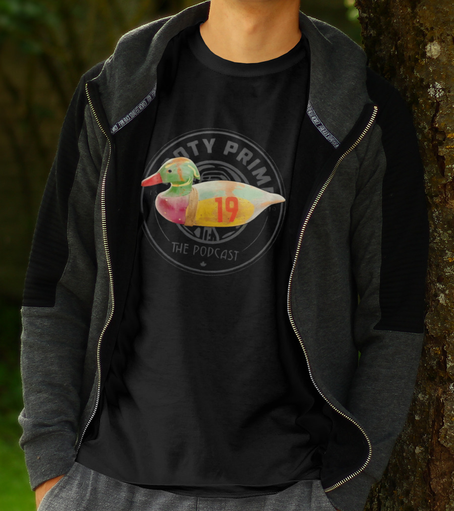 Notty Prime The Podcast Colorful Wooden Duck 19 T-Shirt
