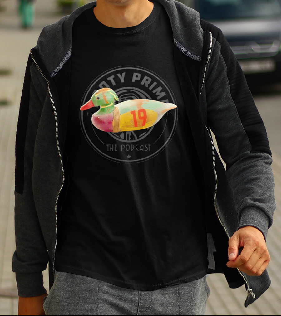 Notty Prime The Podcast Colorful Wooden Duck 19 T-Shirt