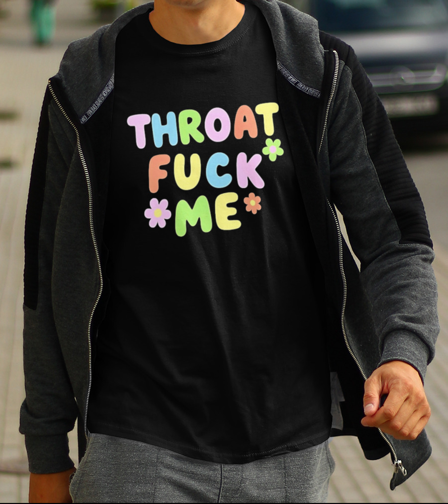 Throat Fuck Me Pastel Y2K Colorful Floral T-Shirt