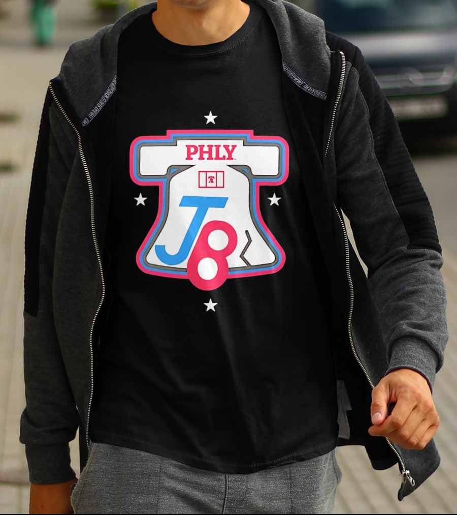 PHLY J8 Liberty Bell Stars Philadelphia Phillies T-Shirt