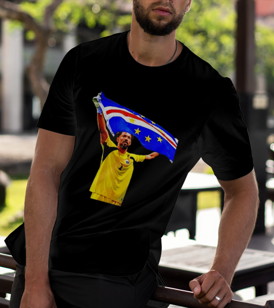 Vozinha Cape Verde Football Team Flag Celebration T-Shirt