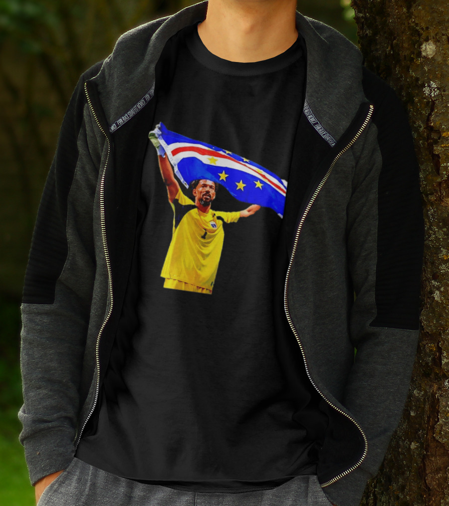 Vozinha Cape Verde Football Team Flag Celebration T-Shirt