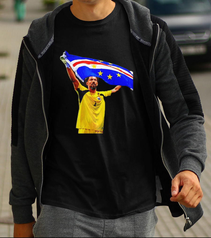 Vozinha Cape Verde Football Team Flag Celebration T-Shirt