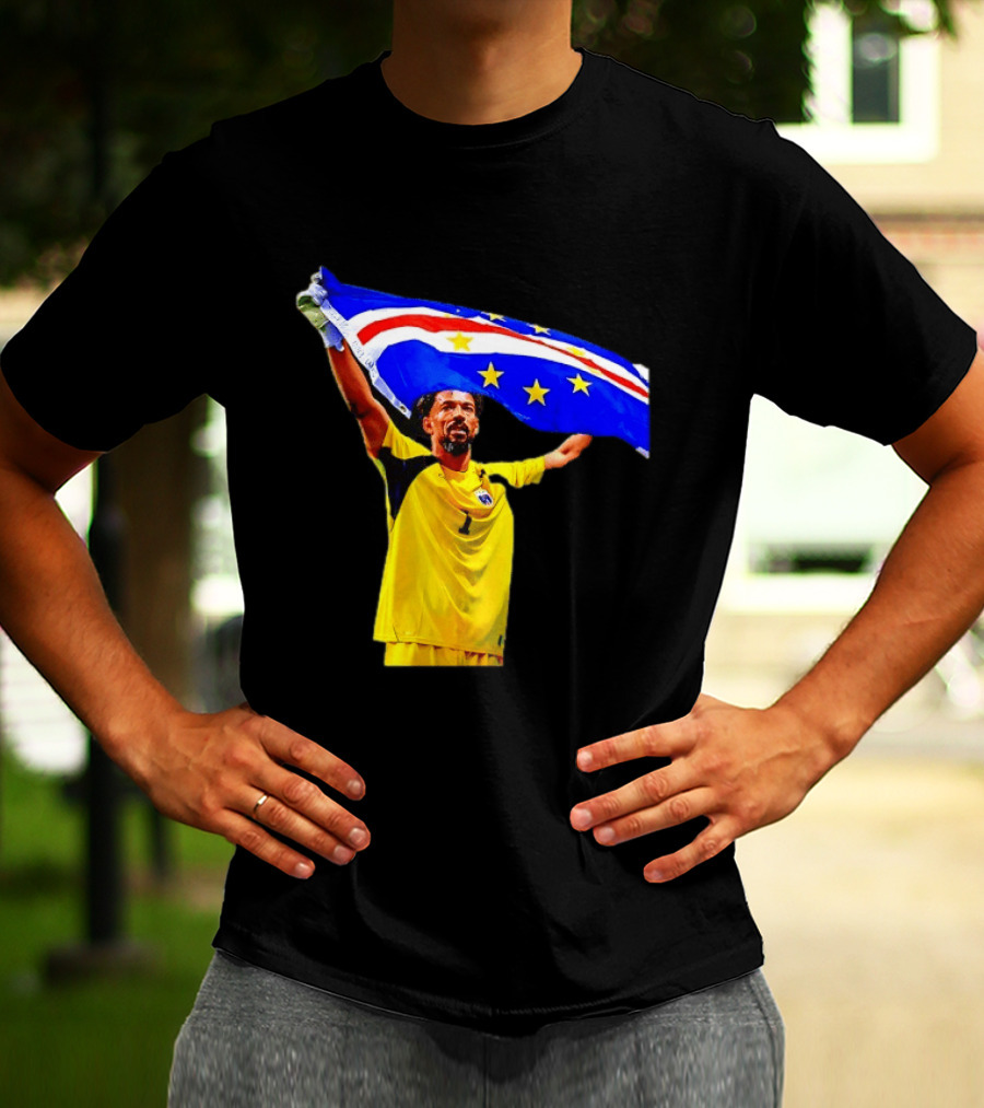 Vozinha Cape Verde Football Team Flag Celebration T-Shirt