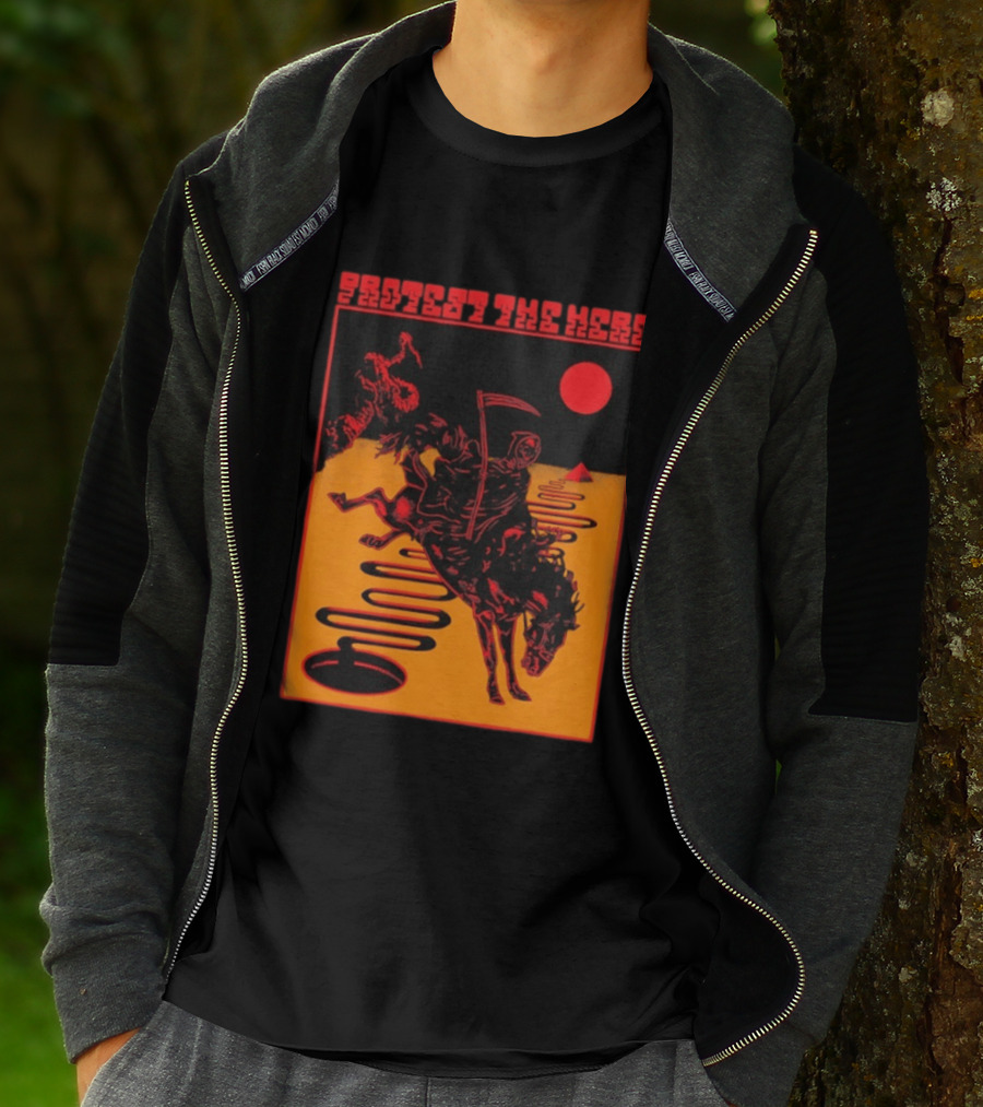 Protest The Hero Grim Reaper Horse Pyramid Red Moon Desert Path T-Shirt
