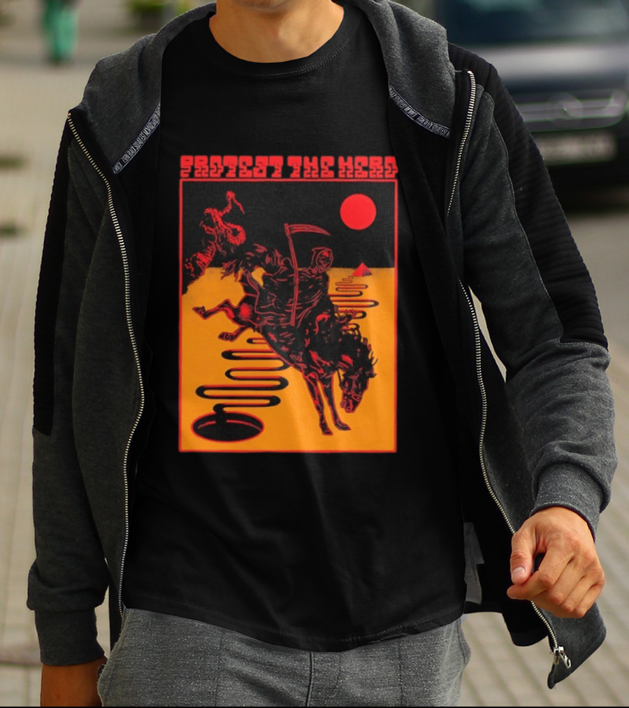 Protest The Hero Grim Reaper Horse Pyramid Red Moon Desert Path T-Shirt