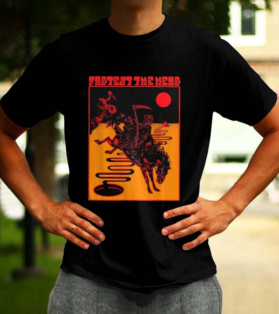 Protest The Hero Grim Reaper Horse Pyramid Red Moon Desert Path T-Shirt