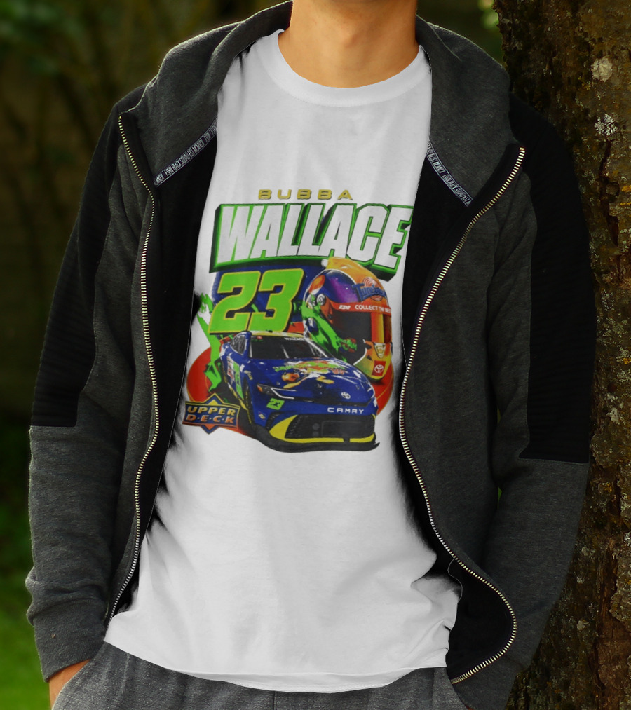Bubba Wallace 23 Collect The Best Upper D.E.C.K Racing Helmet And Camry T-Shirt