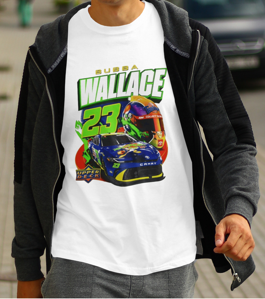 Bubba Wallace 23 Collect The Best Upper D.E.C.K Racing Helmet And Camry T-Shirt