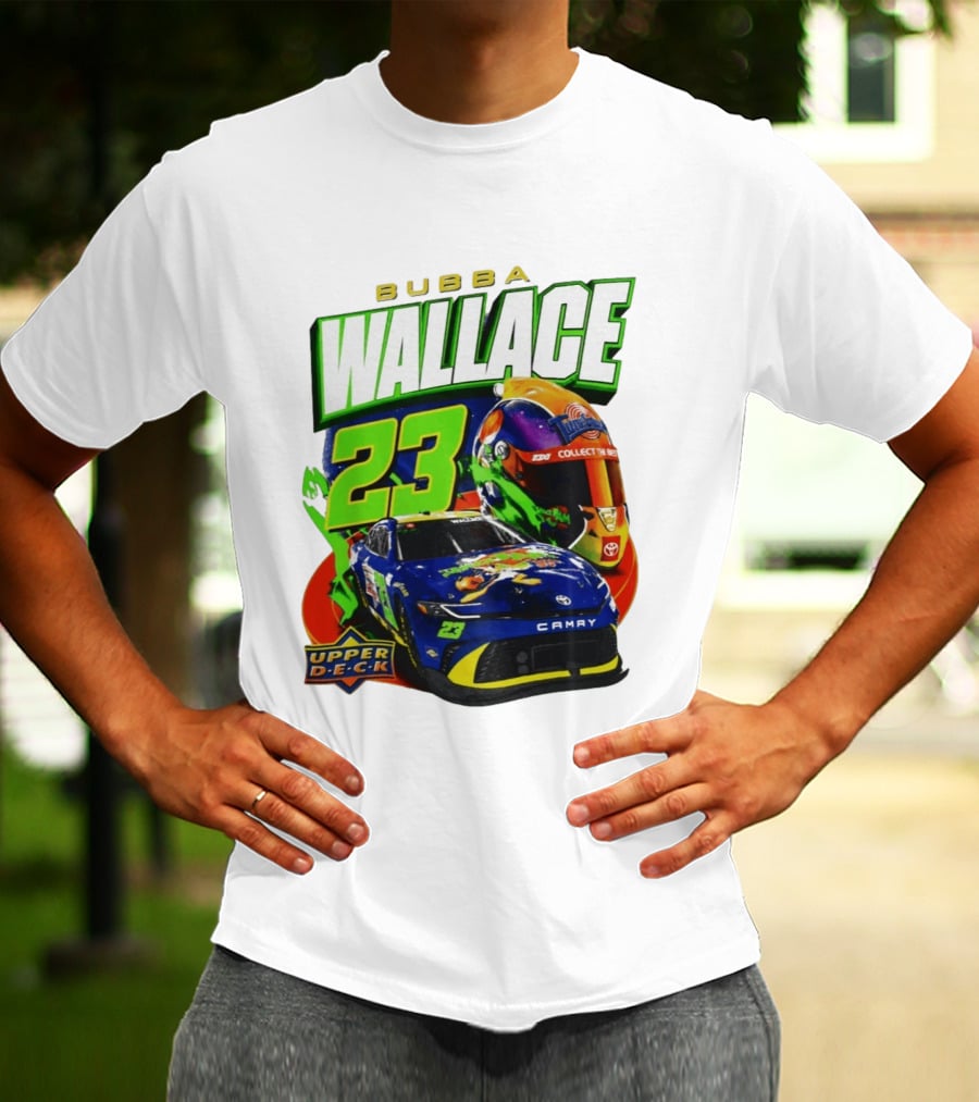Bubba Wallace 23 Collect The Best Upper D.E.C.K Racing Helmet And Camry T-Shirt