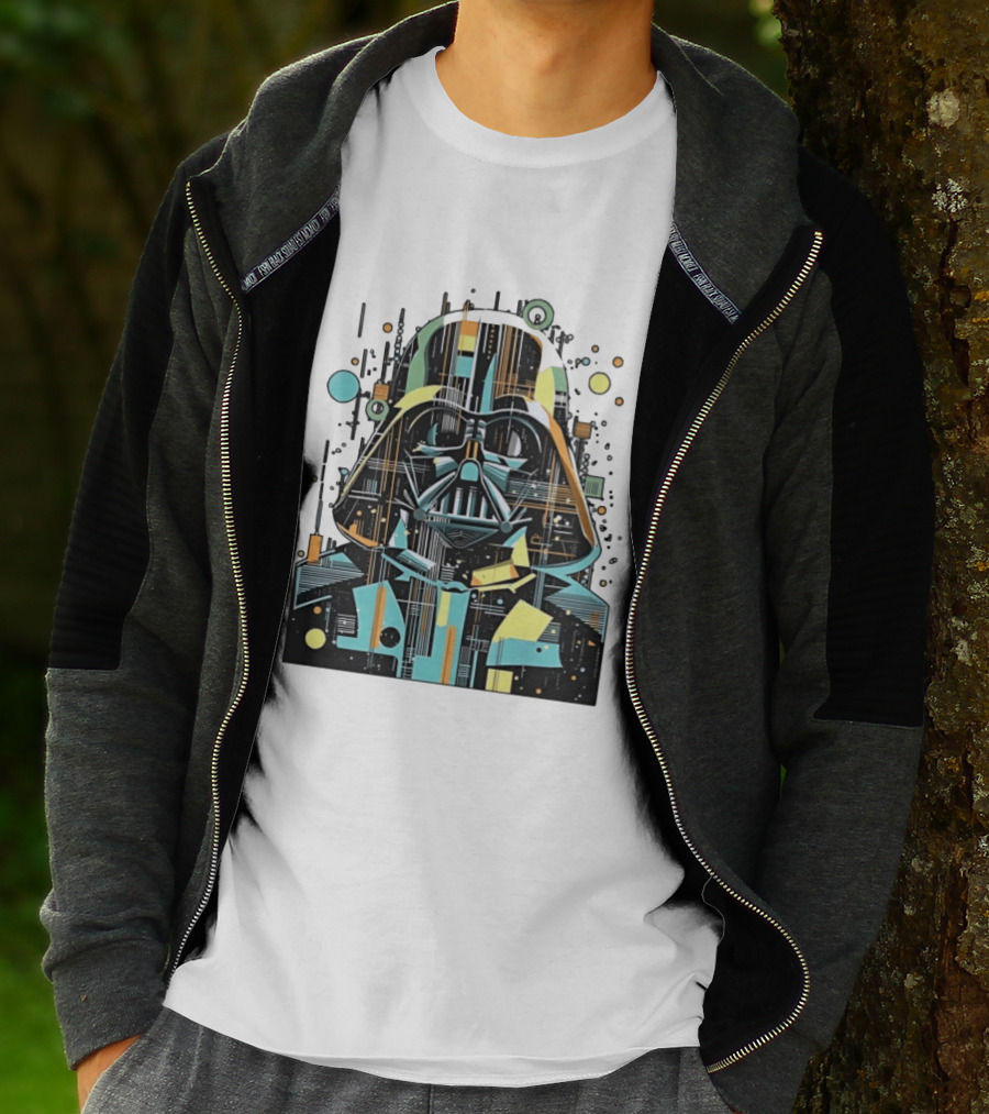 Darth Vader Geometric Circuit Abstract Tech T-Shirt