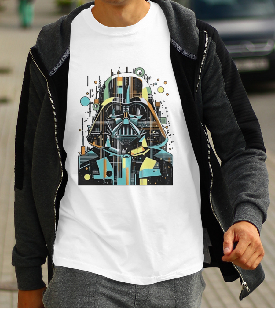 Darth Vader Geometric Circuit Abstract Tech T-Shirt