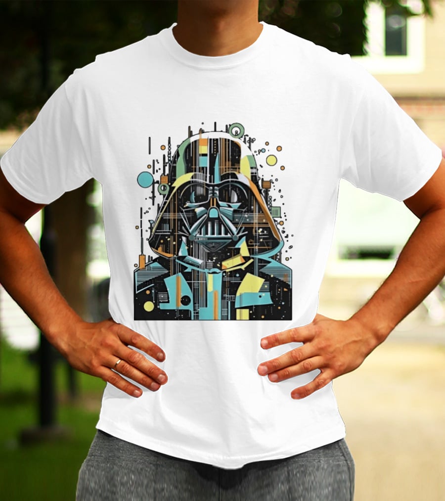 Darth Vader Geometric Circuit Abstract Tech T-Shirt