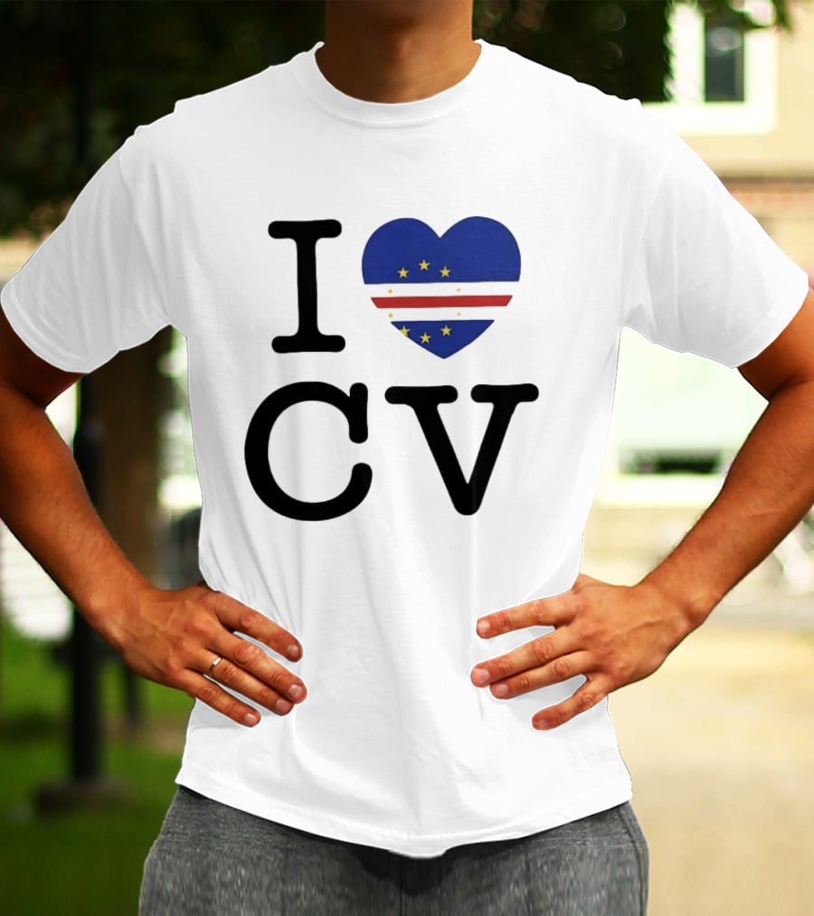 I Love Cape Verde Heart CV Flag T-Shirt