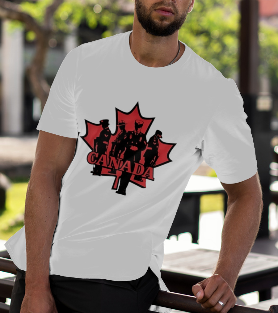 Canada Maple Leaf Uniformed Figures T-Shirt