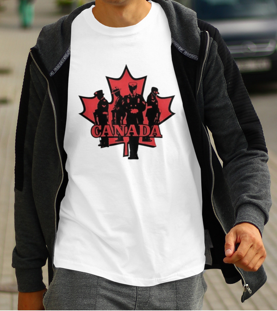 Canada Maple Leaf Uniformed Figures T-Shirt
