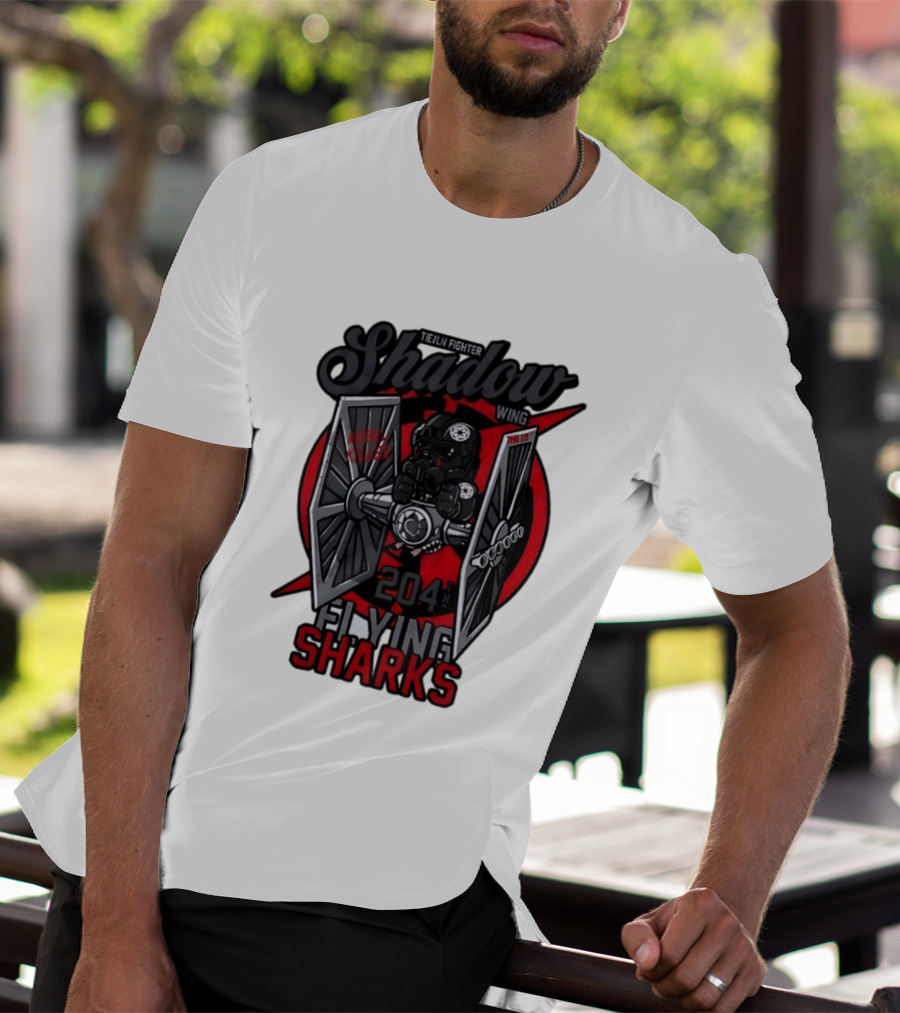 TIE Fighter Pilot Shadow Wing 204th Flying Sharks Rebel Killer Star Wars T-Shirt