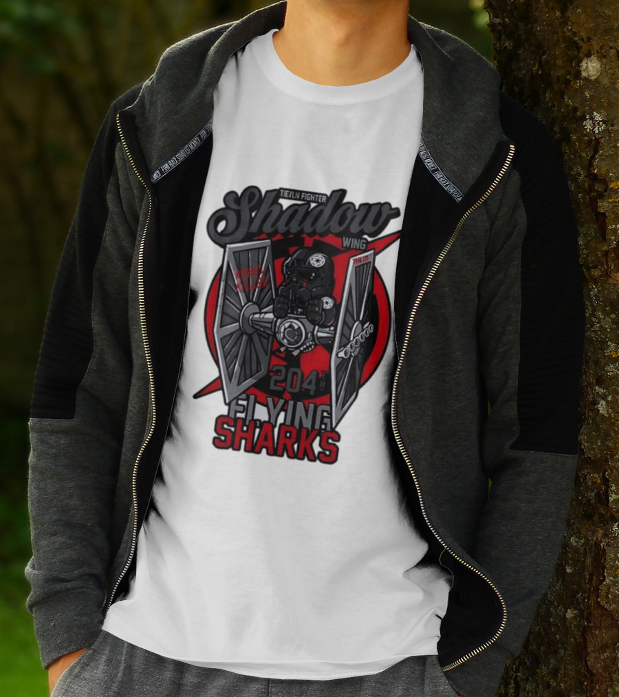 TIE Fighter Pilot Shadow Wing 204th Flying Sharks Rebel Killer Star Wars T-Shirt
