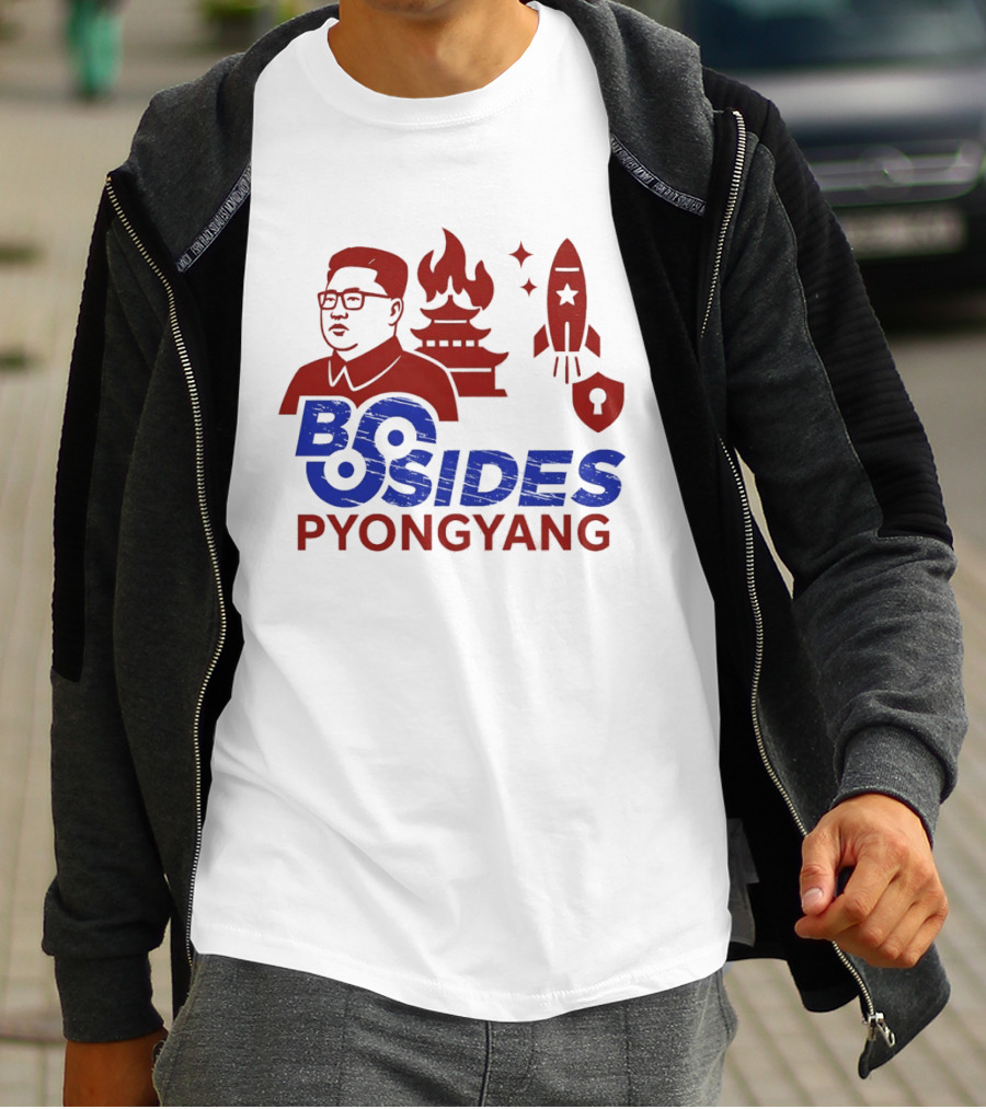 Kim Jong Un BSides Pyongyang Rocket Security Pagoda Shield Star T-Shirt