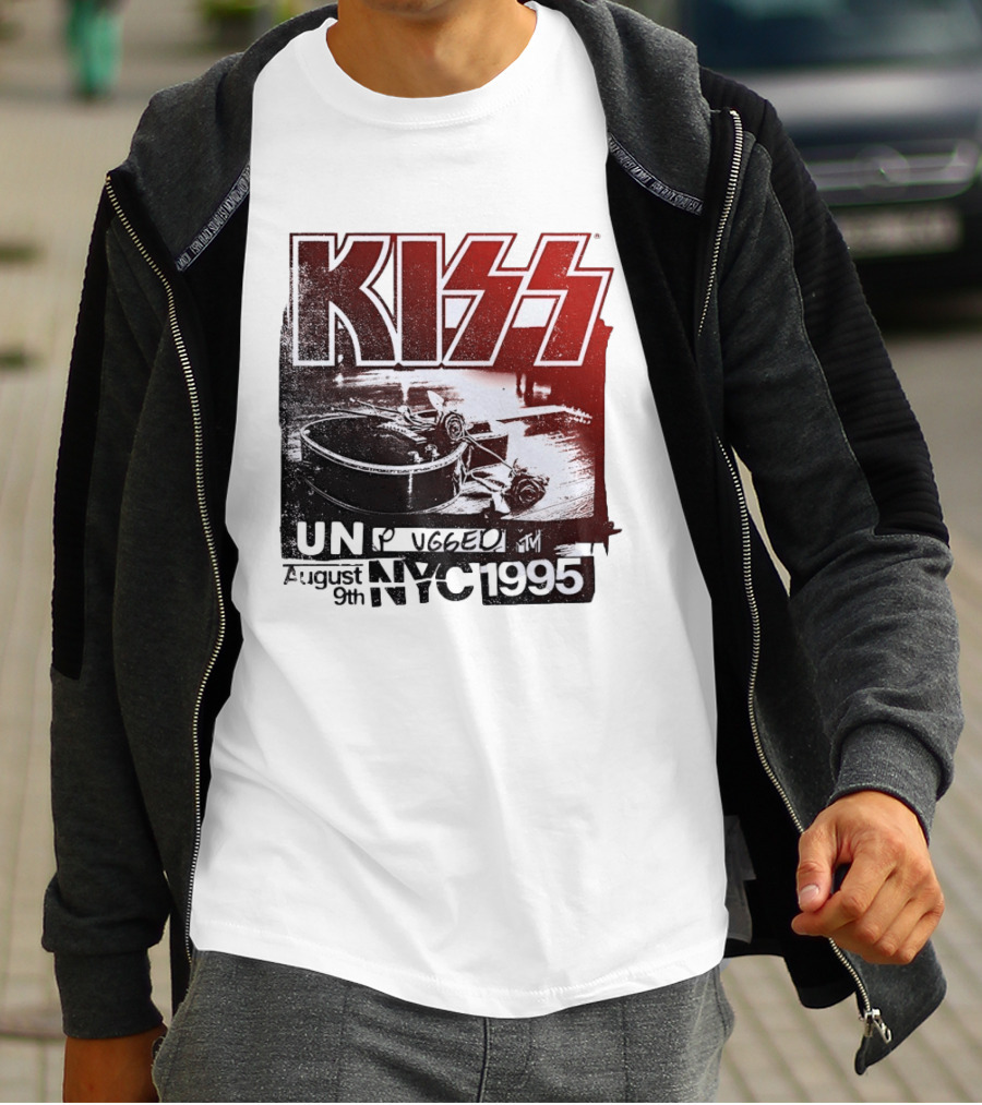 KISS Unplugged MTV August 9th 1995 NYC Guitar Roses T-Shirt