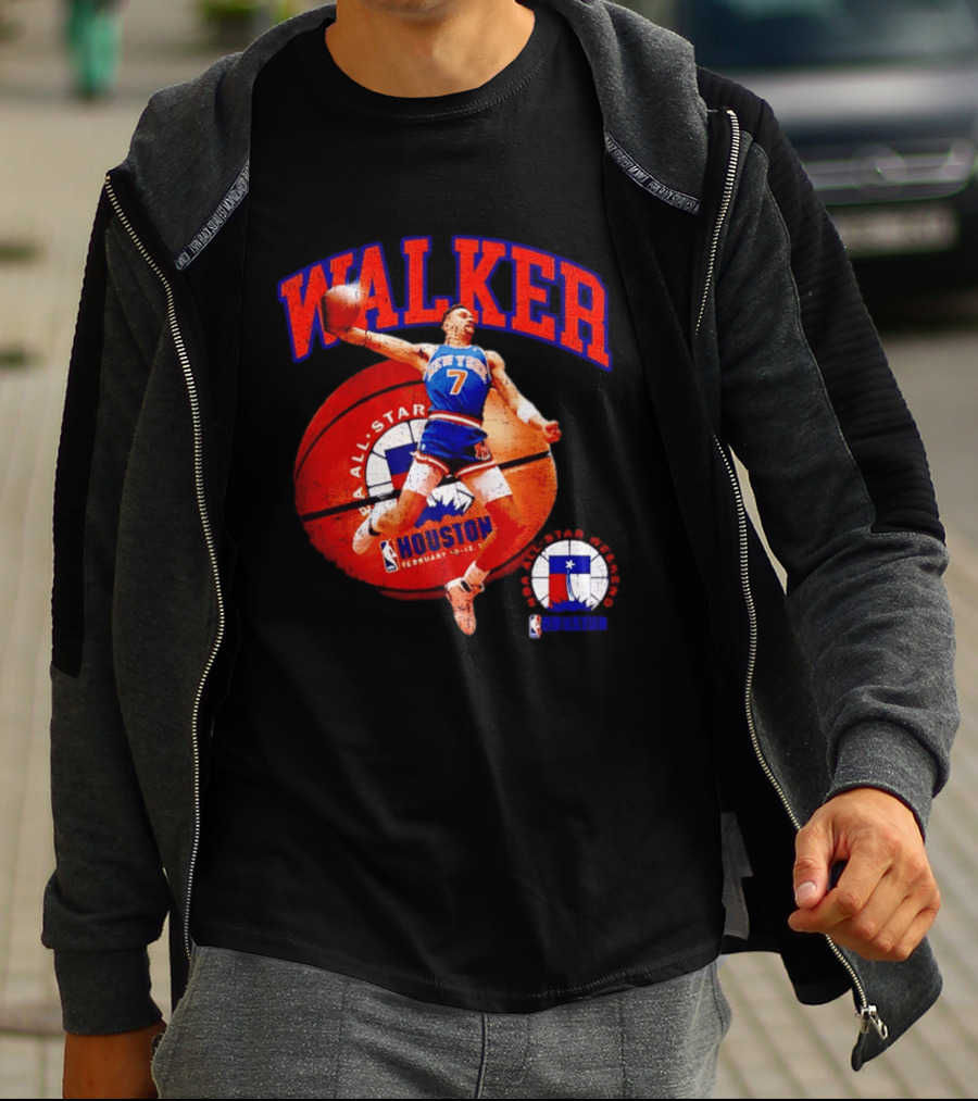 Walker New York Knicks 2006 NBA All Star Houston Weekend February 7 Basketball Jump T-Shirt