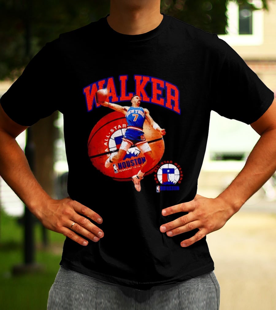 Walker New York Knicks 2006 NBA All Star Houston Weekend February 7 Basketball Jump T-Shirt