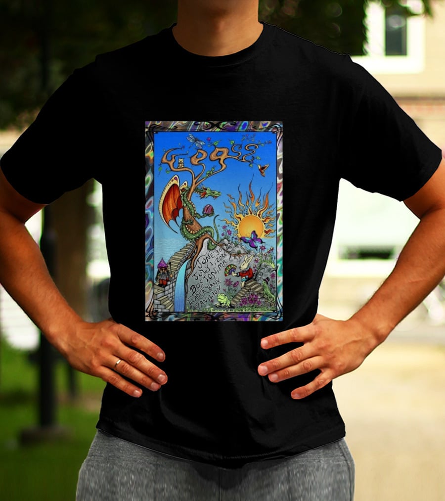 GOOSE June 30 July 1 2026 Boston MA Leader Bank Pavilion Tour Dragon And Sunburst T-Shirt