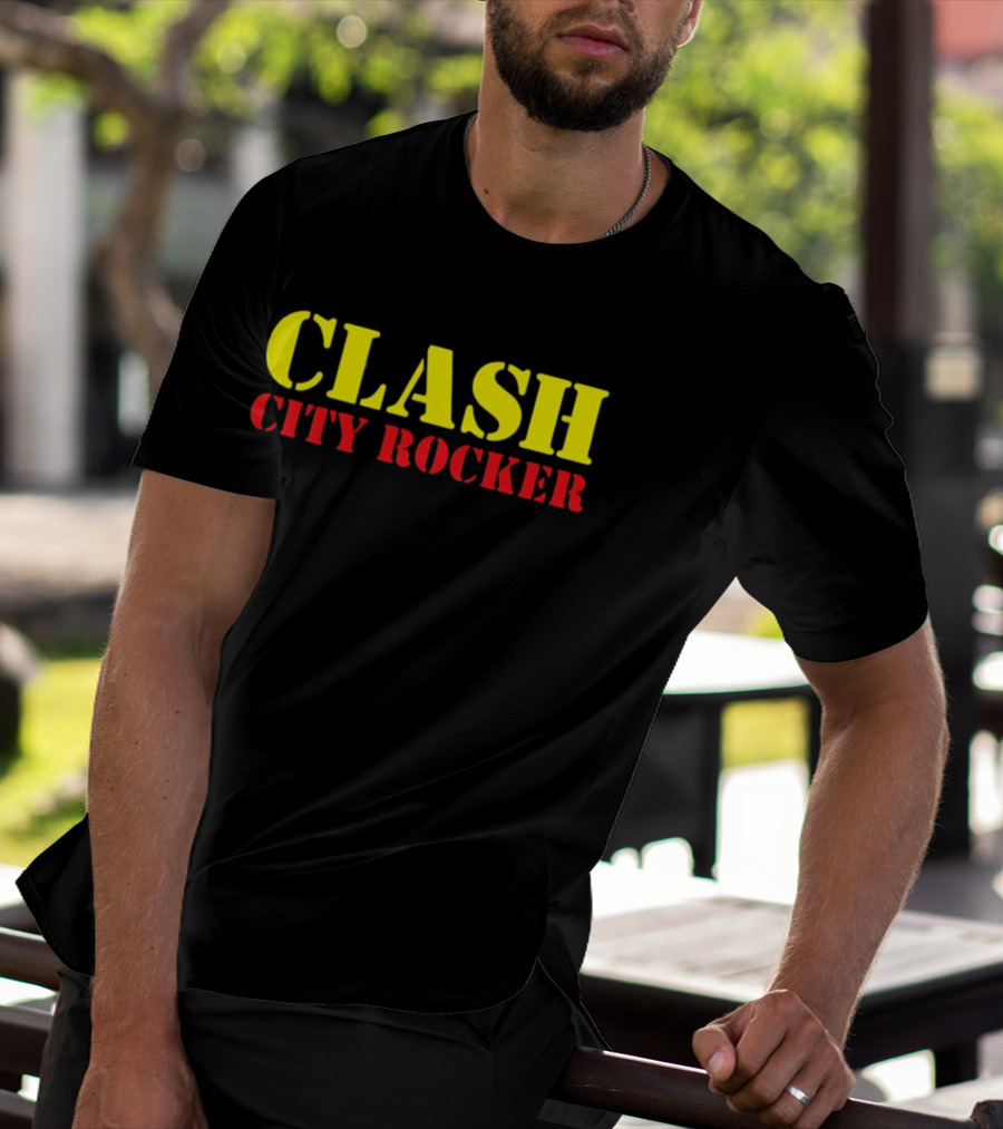 CLASH CITY ROCKER Vibrant Yellow And Red T-Shirt