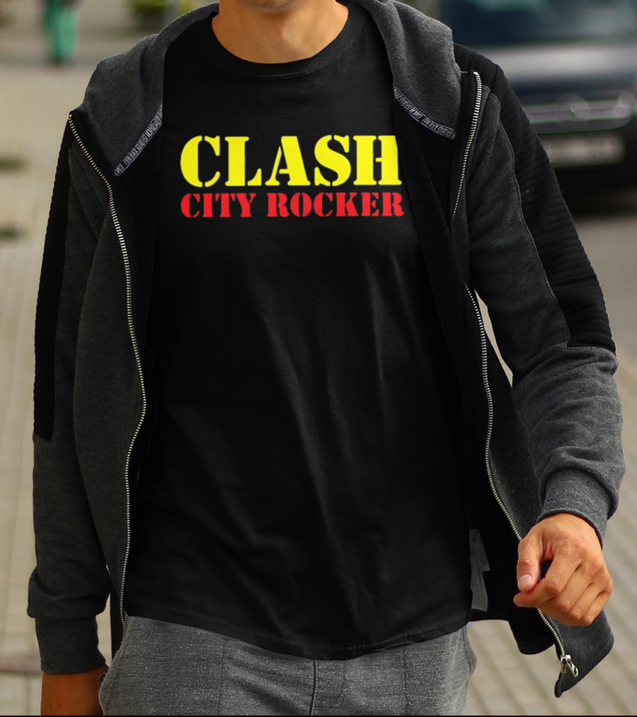 CLASH CITY ROCKER Vibrant Yellow And Red T-Shirt