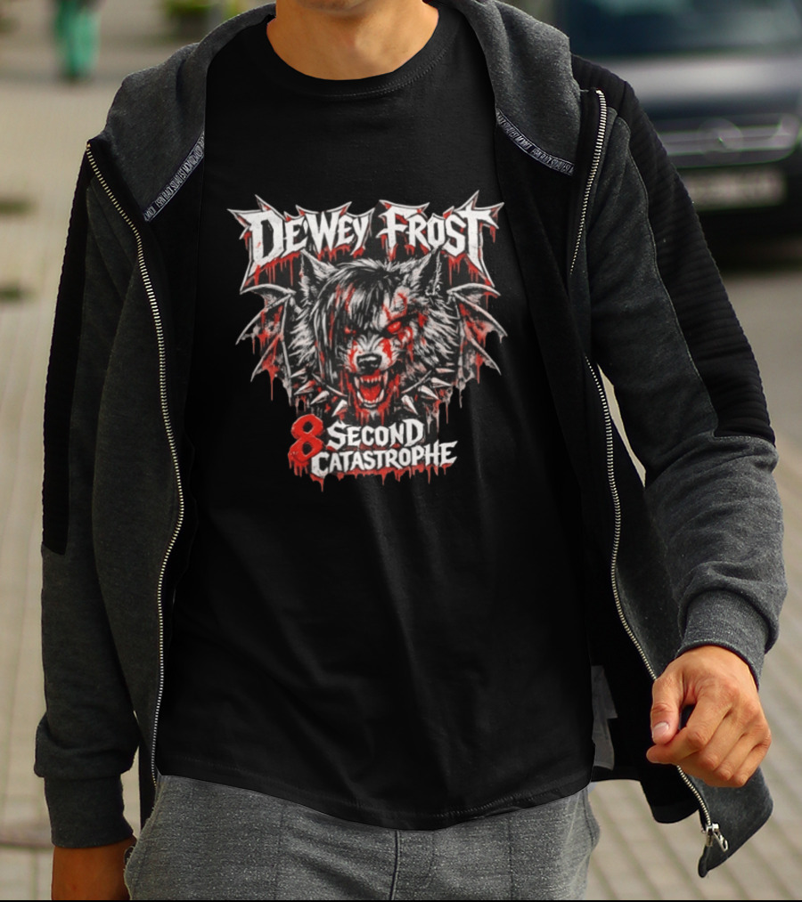 Dewey Frost 8 Second Catastrophe Heavy Metal Wolf T-Shirt
