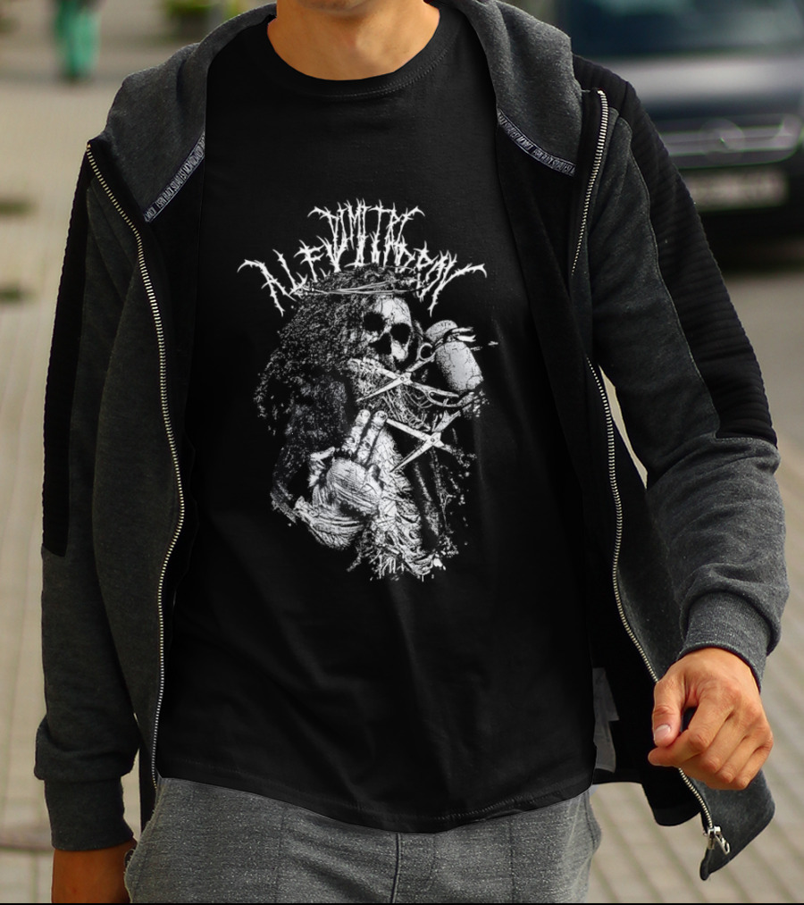 Dimitri Alejandro Skeleton Jesus Hand Drawn T-Shirt