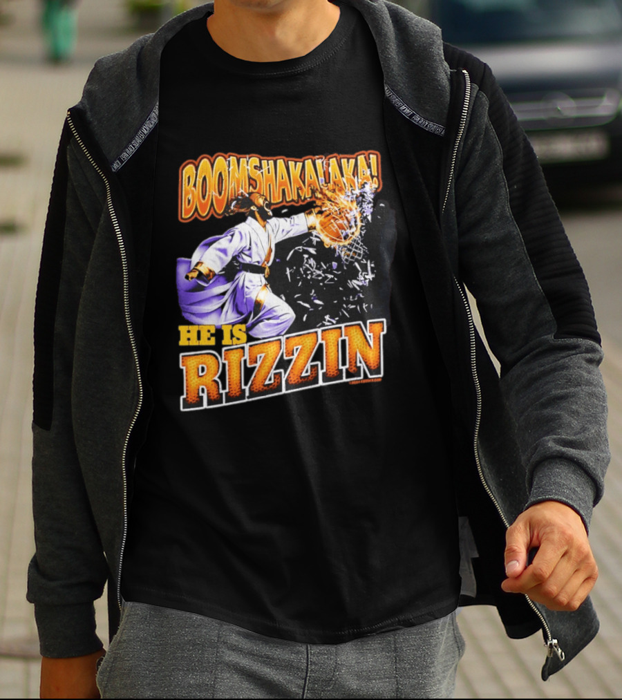 Boomshakalaka He Is Rizzin Jesus Easter Basketball Dunk T-Shirt