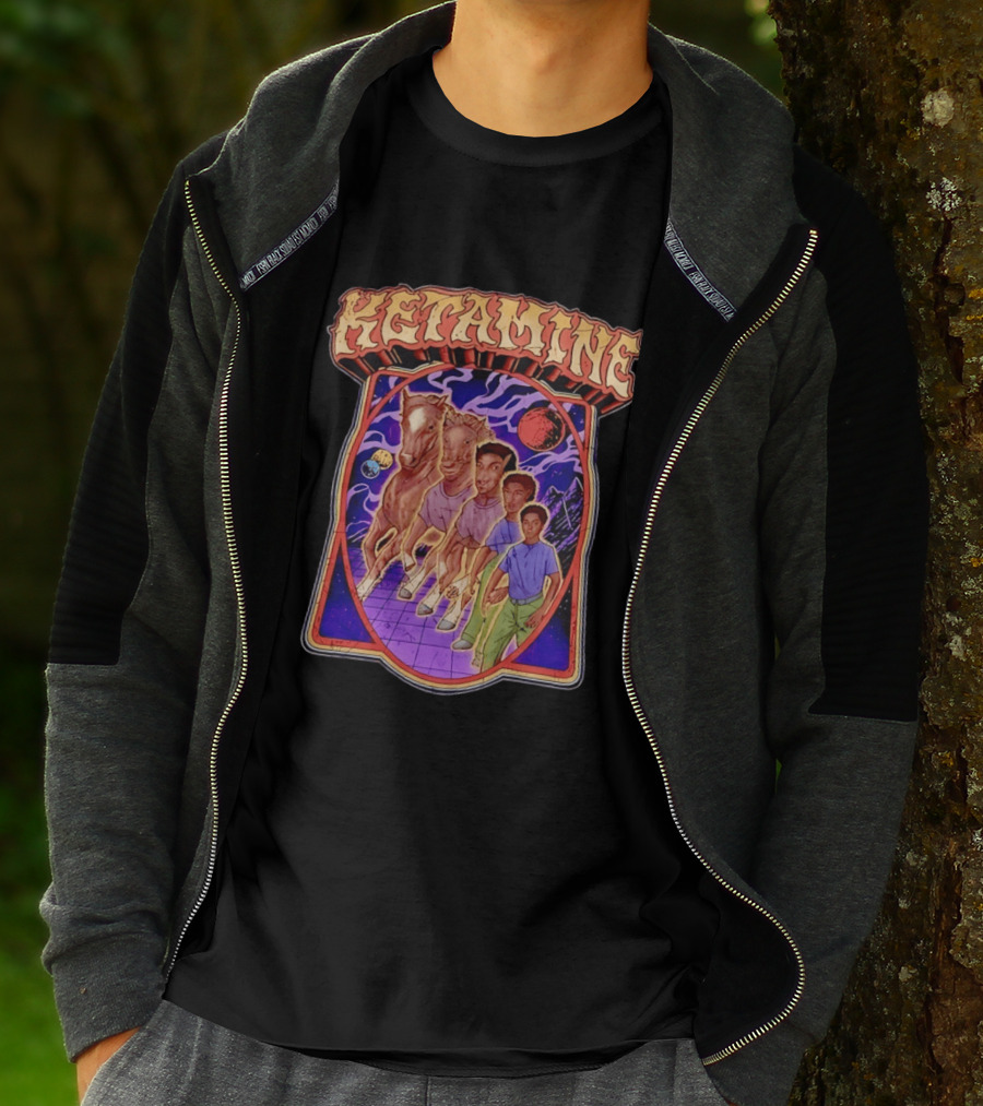 Ketamine Horse Morph Psychedelic Surreal Transformation T-Shirt