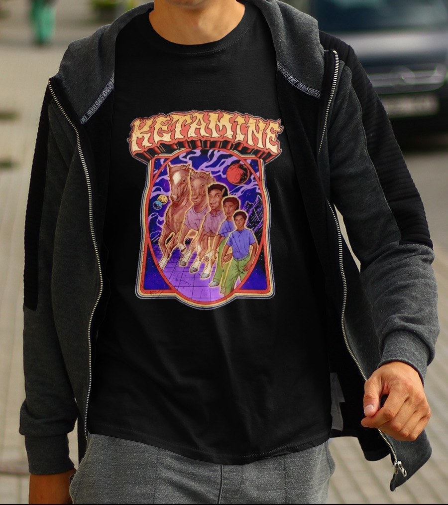 Ketamine Horse Morph Psychedelic Surreal Transformation T-Shirt