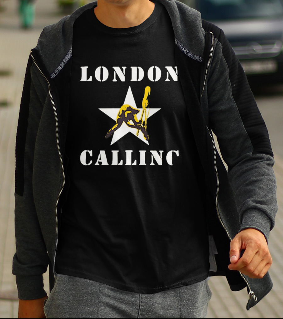 London Calling The Clash Punk Rock Band Star T-Shirt