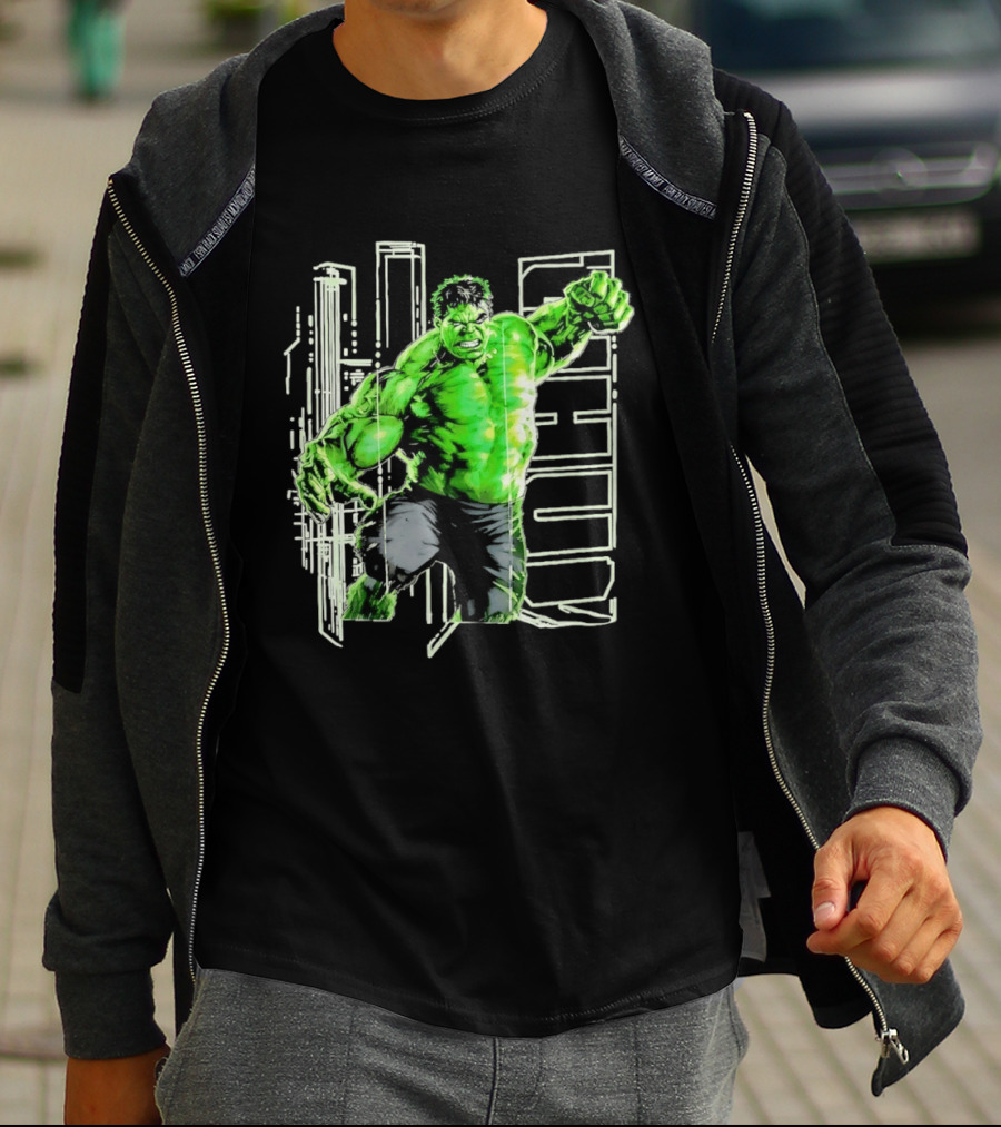 Marvel Hulk Glow Gamma Smash Action T-Shirt