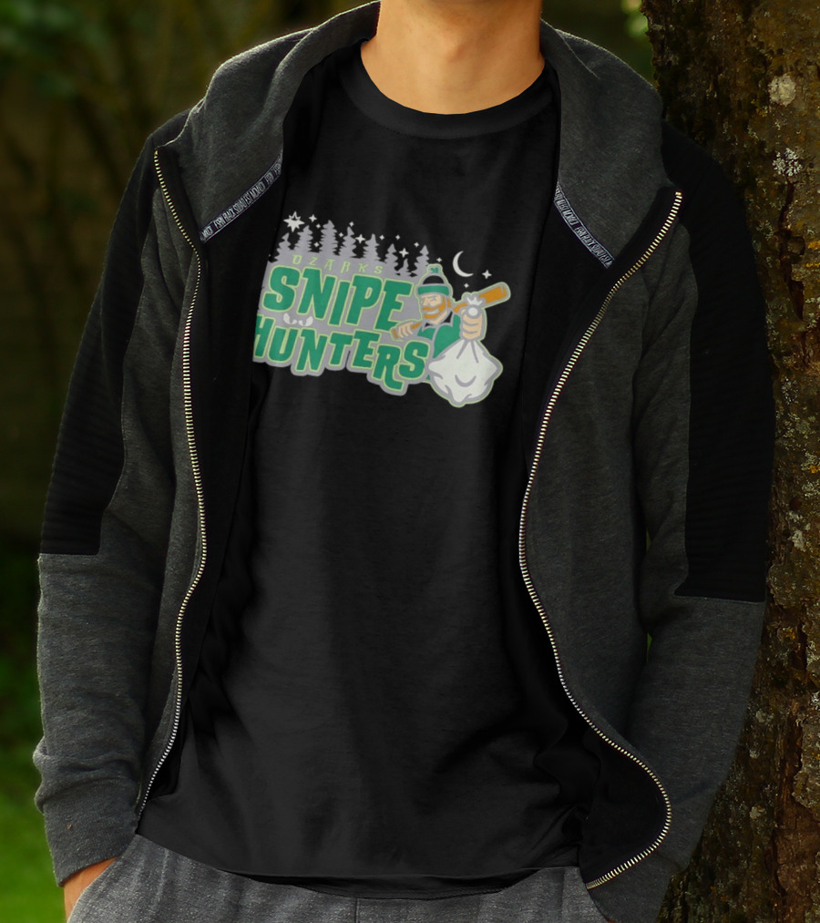 Ozarks Snipe Hunters Forest Adventure Moon And Snowflakes T-Shirt