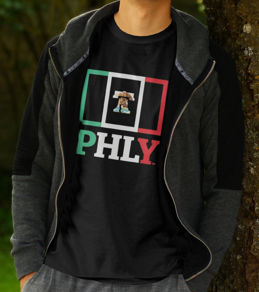 PHLY Mexico Flag Liberty Bell Eagles T-Shirt