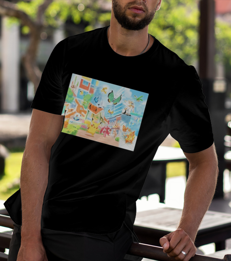 Pokémon Center Singapore July 2026 Pikachu Charizard Celebi Rowlet Oricorio Wingull T-Shirt