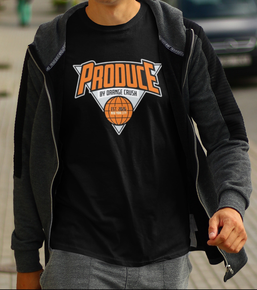 Produce By Orange Crush Est 2026 New York City Basketball T-Shirt