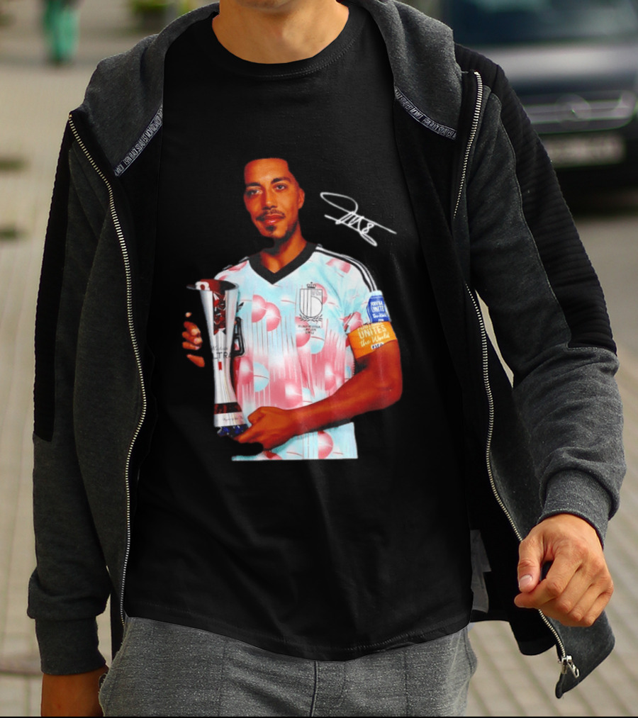 Youri Tielemans Belgium Football Unites The World Trophy Winning Moment T-Shirt