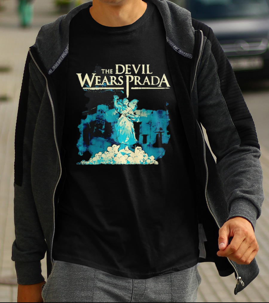 The Devil Wears Prada Angel Figure With Skull Pile T-Shirt