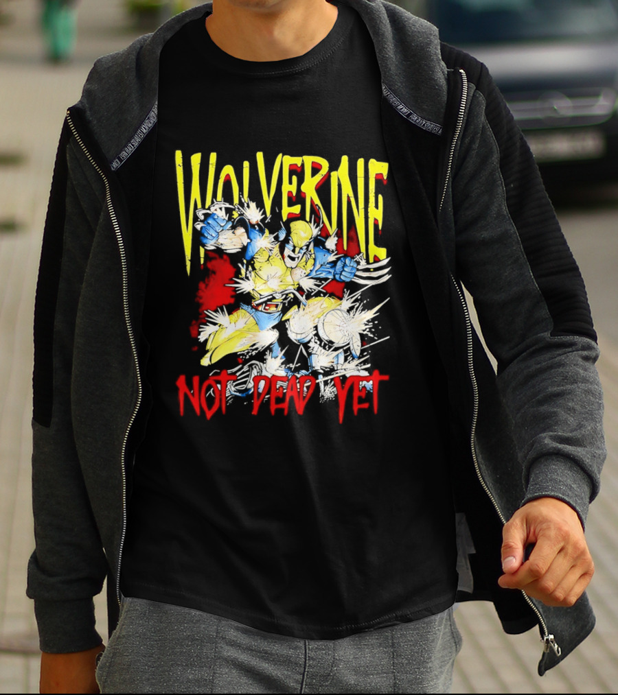 Wolverine Marvel Comics Not Dead Yet Bold Color T-Shirt