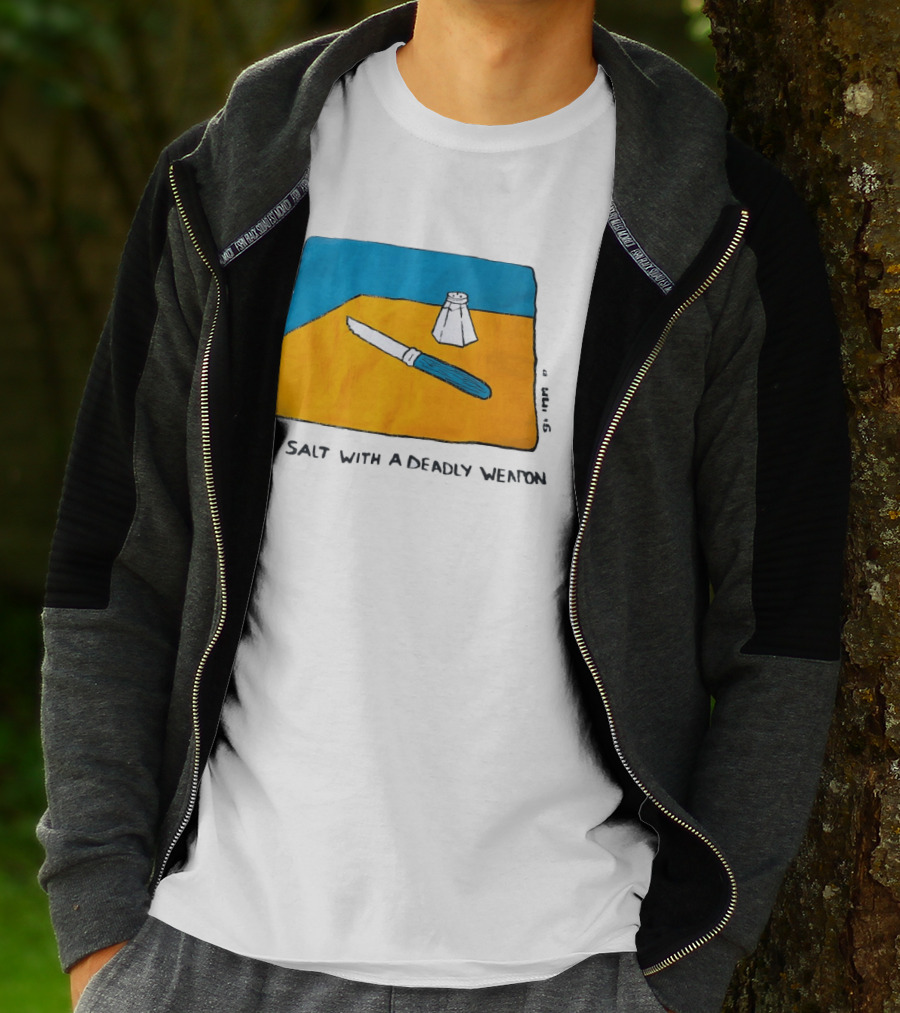 A Salt With A Deadly Weapon Knife Salt Shaker Pun T-Shirt