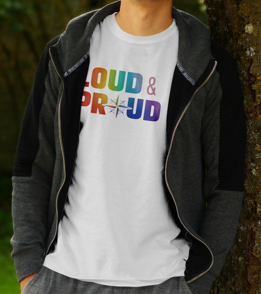 Loud And Proud Pride Rainbow Compass T-Shirt