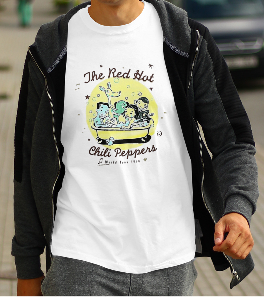 The Red Hot Chili Peppers World Tour 1990 Hot Tub Soap T-Shirt