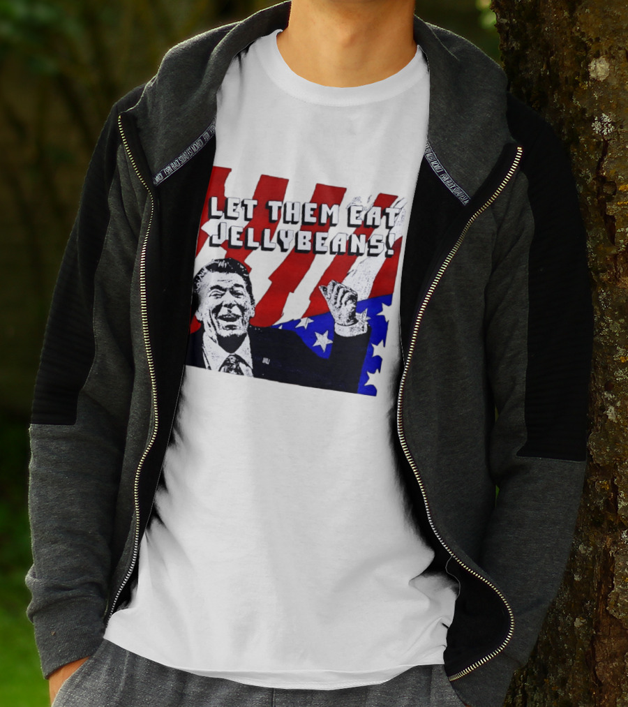Let Them Eat Jellybeans Ronald Reagan American Flag T-Shirt