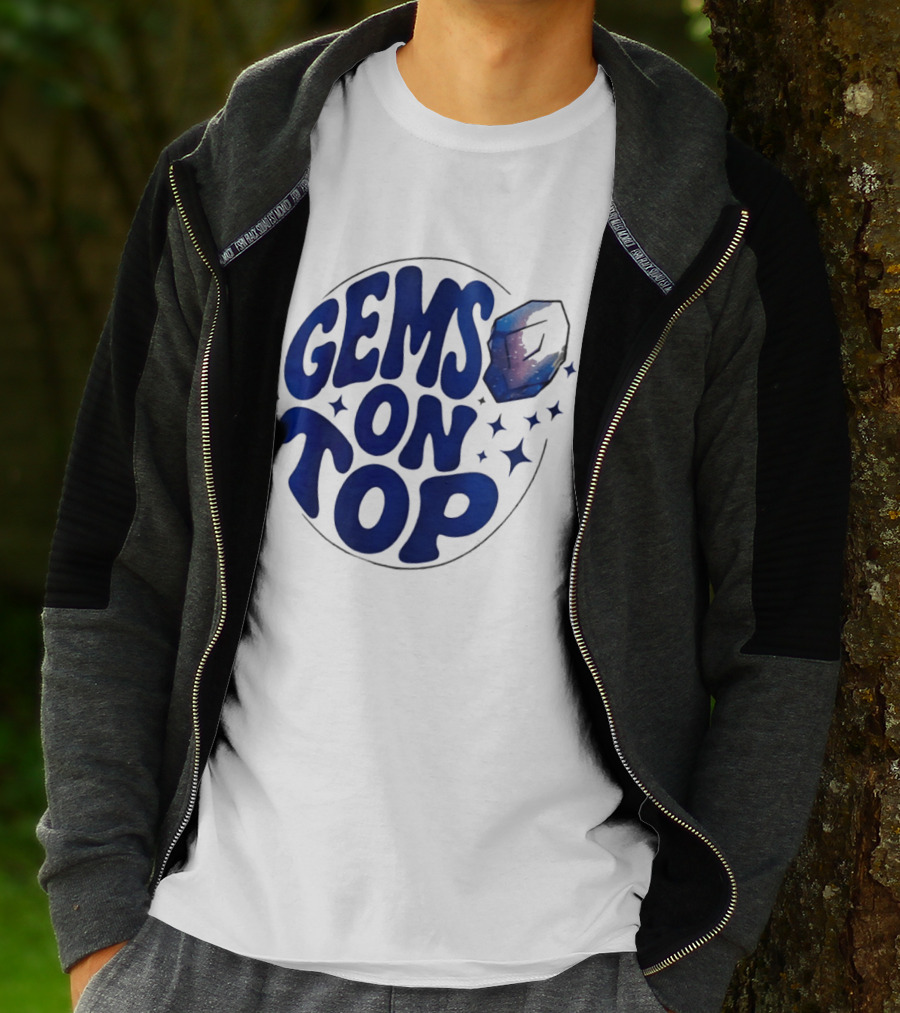 Gems On Top Crystal Stars And Galaxy T-Shirt